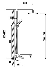 Timo Душевая система Helmi SX-1070/00-16 (412) хром-белый – фотография-2